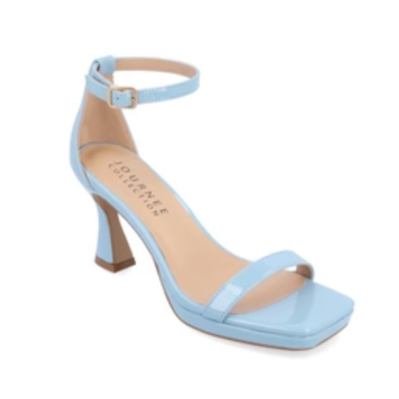 Journee Collection sz 7.5 Blue Jeanne Strappy Open Toe Sandals New in Box - Picture 1 of 12